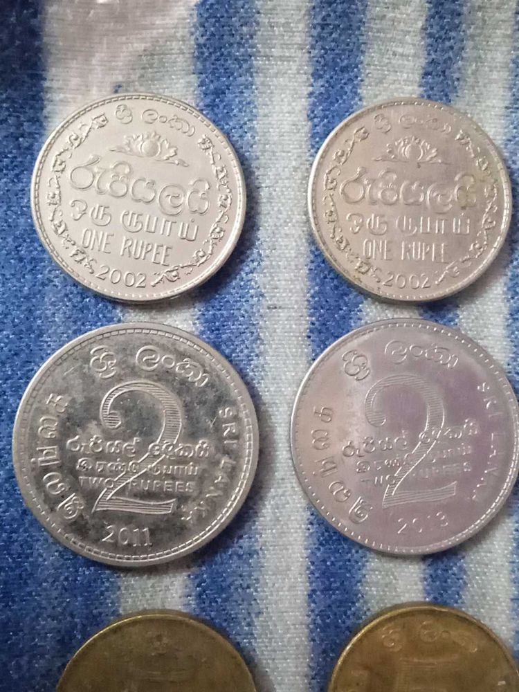 Srilankan 1,2,5&amp;10 Rupee Coin For Collection