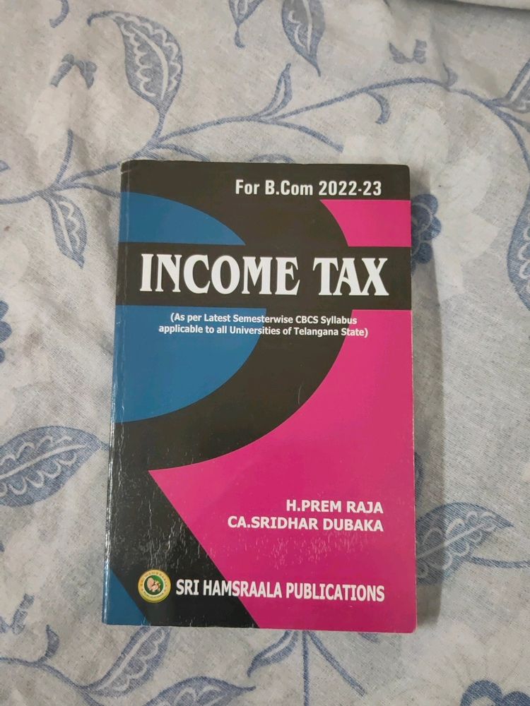 B.COM 2ND YEAR, 4TH SEM INCOME TAX TEXT BOOK