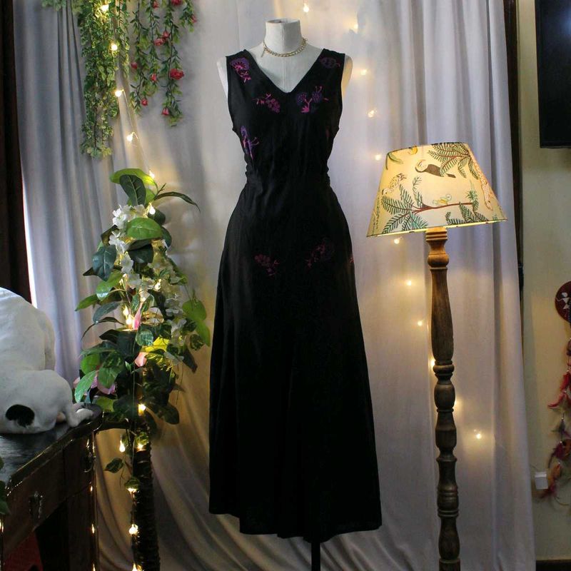 Black Waist Cutout Dress