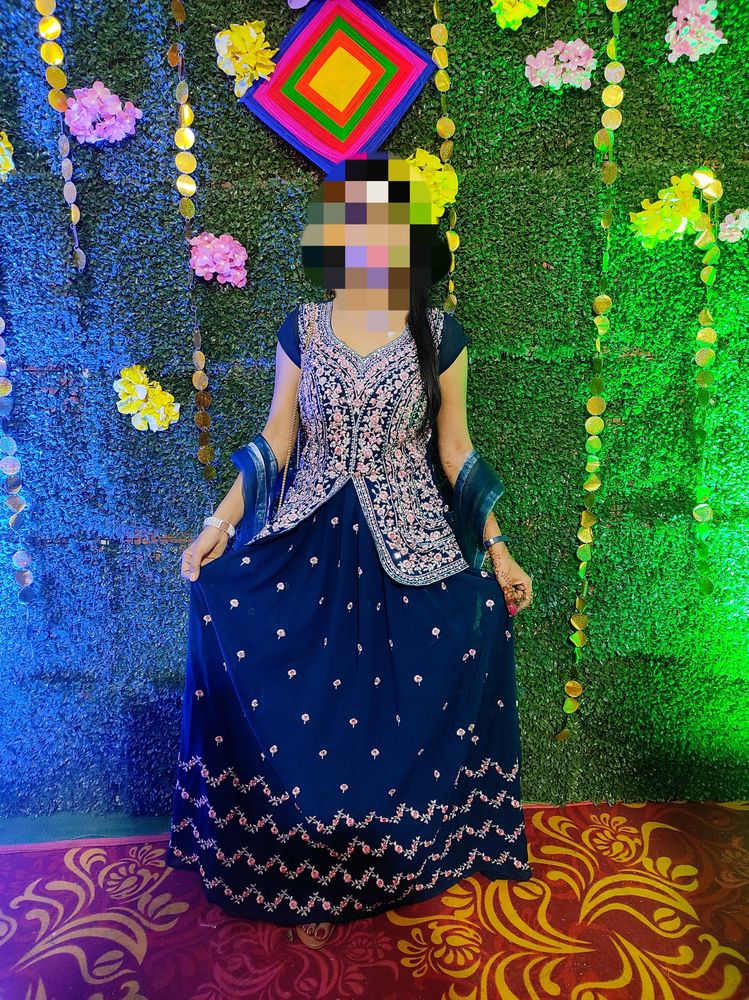 Peplum Top With Lehanga &amp; Dupatta