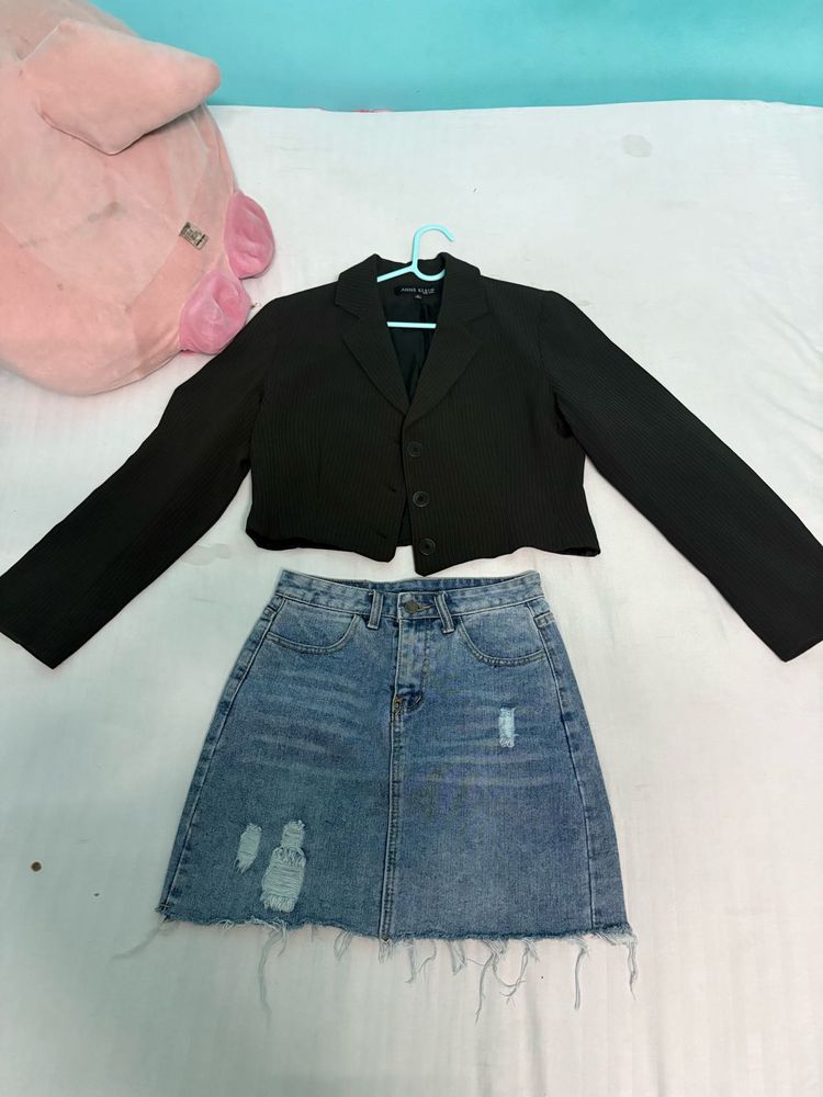 Anne Klein Cropped Blazer