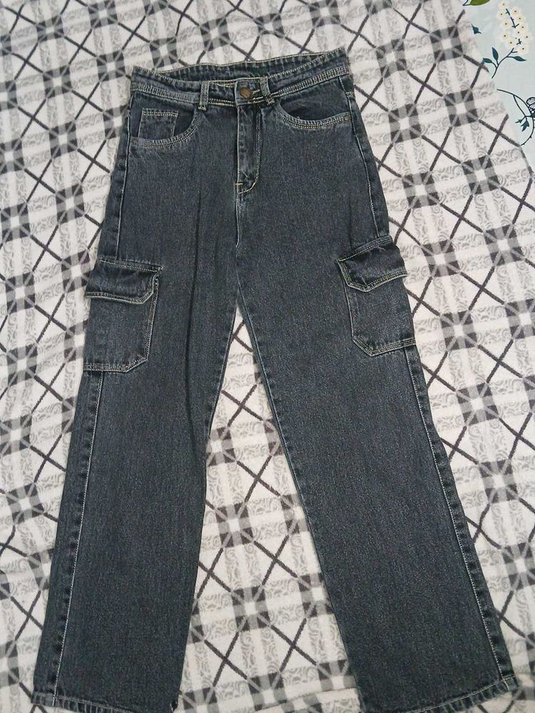 Charcoal Cargo Jeans