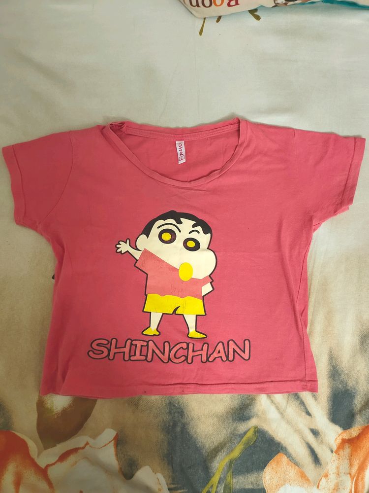 Red Coloured Crop Top