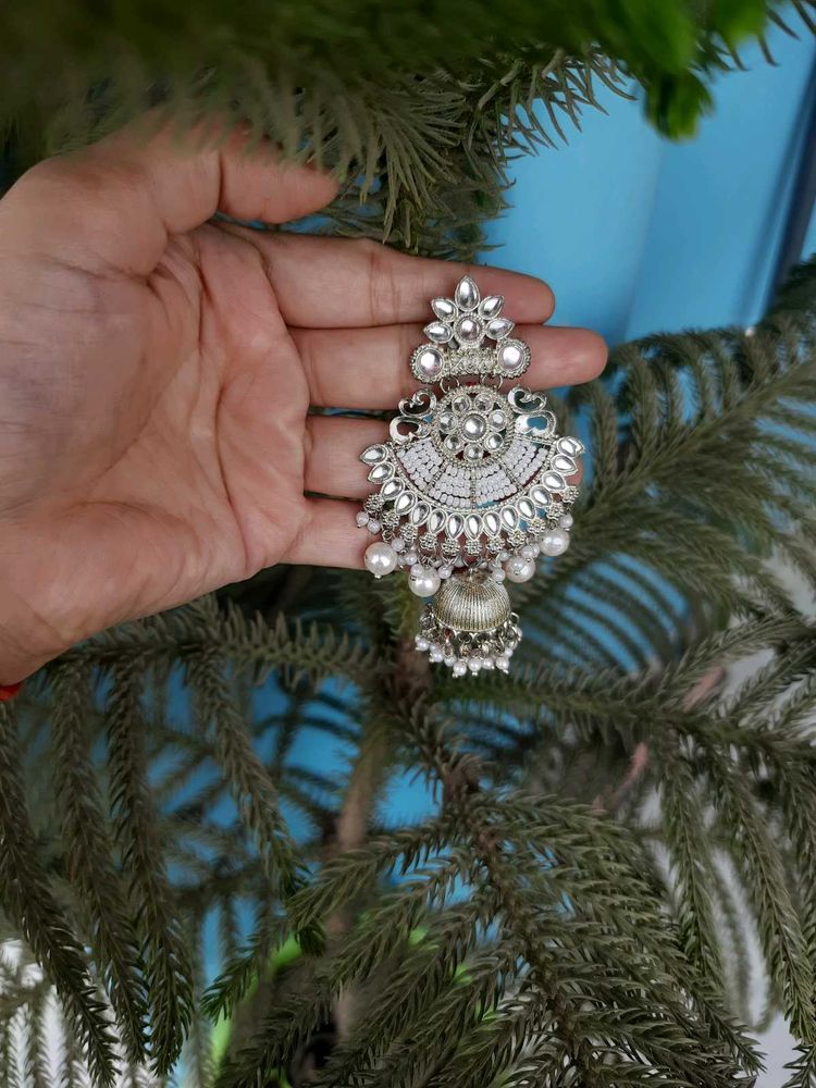 White Trendy Earring