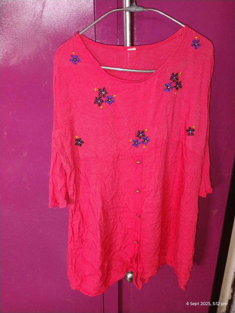Peach Colour Stylish Top XXL