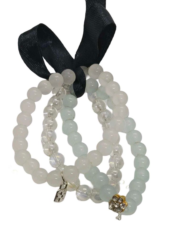 Beaded Bracelet Set with Charms