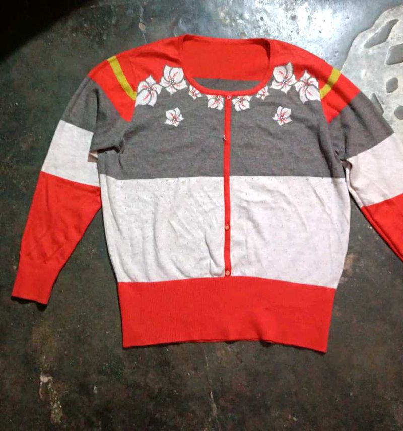 Floral Pattern Cardigan, Multicoloured