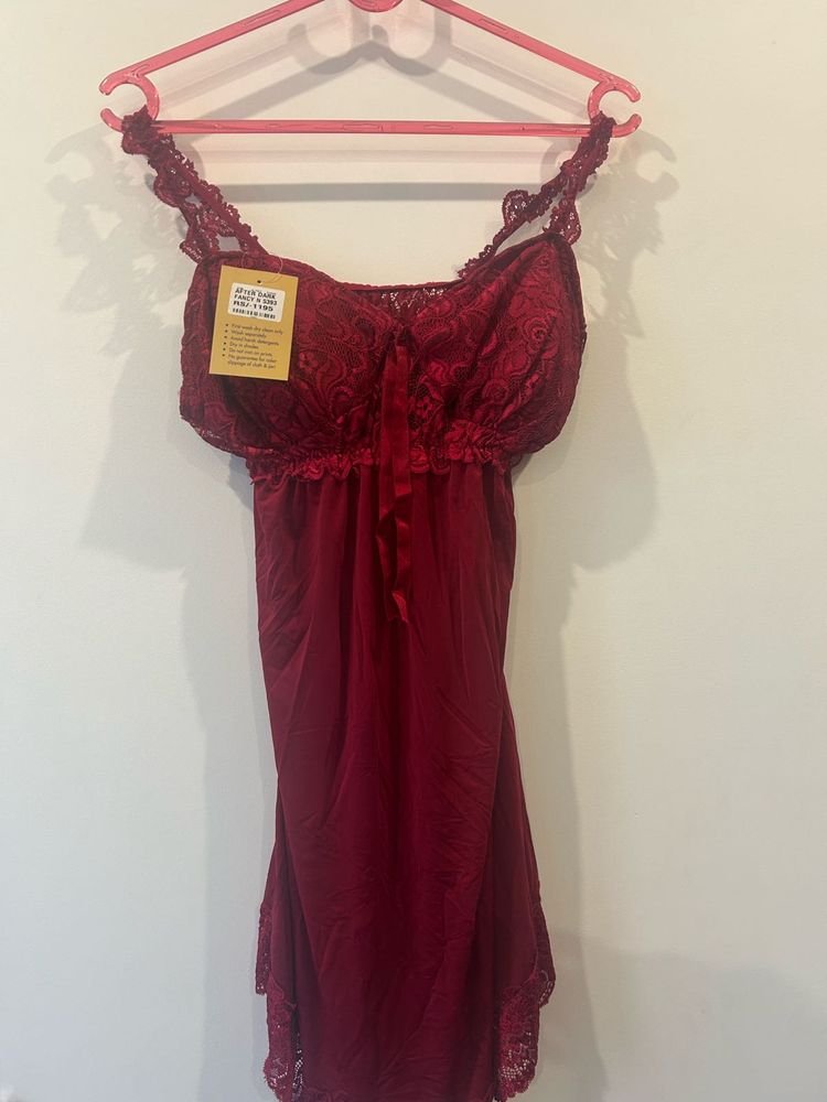 Red Lace Lingerie Set - Size M