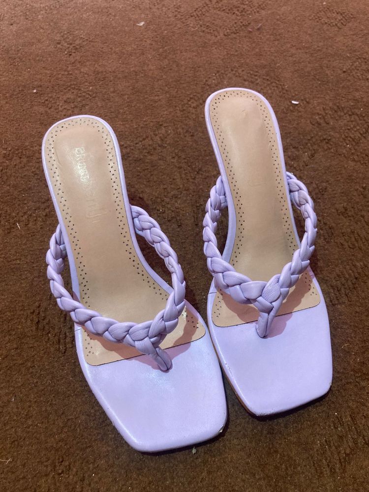 Lavender Braided Heels