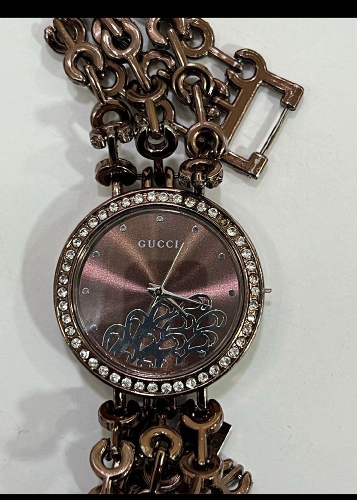 New Gucci Metallic Watch With Studs