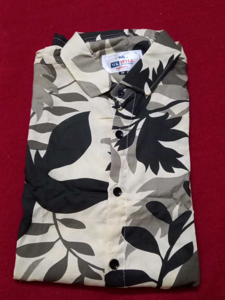 Stylish Floral Print Shirt Short Sleeve