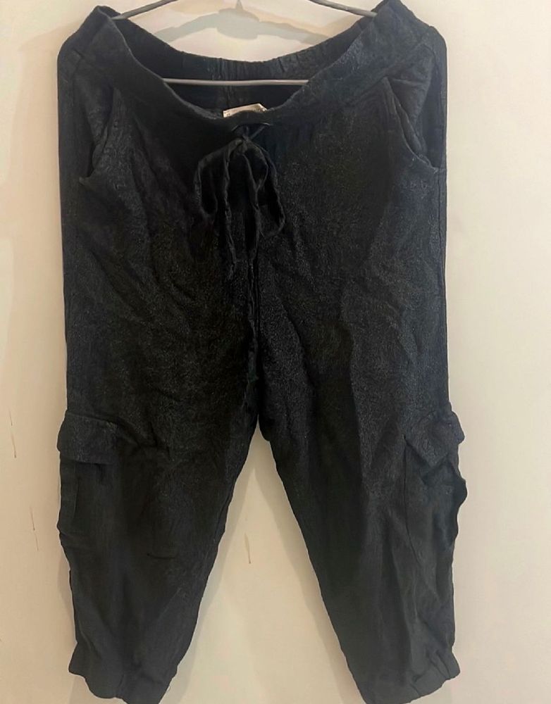 Black Charcoal Joggers (By Mango)