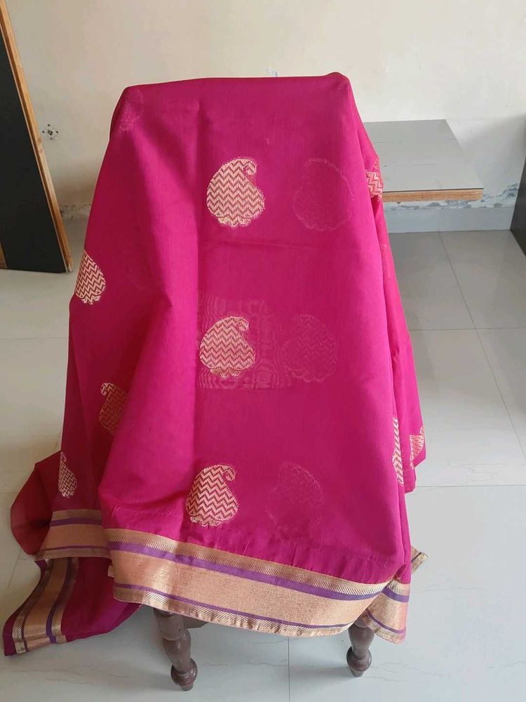 Pink Banarasi Silk Saree