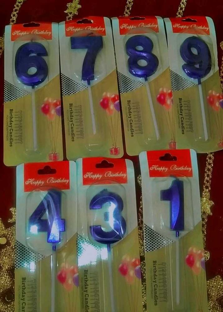 Blue Shiny Birthday Candle Pack Ok 2