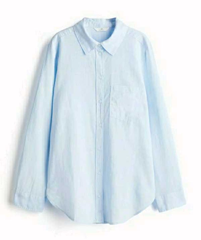 H&amp;M Textured Light Blue Shirt📘🎧