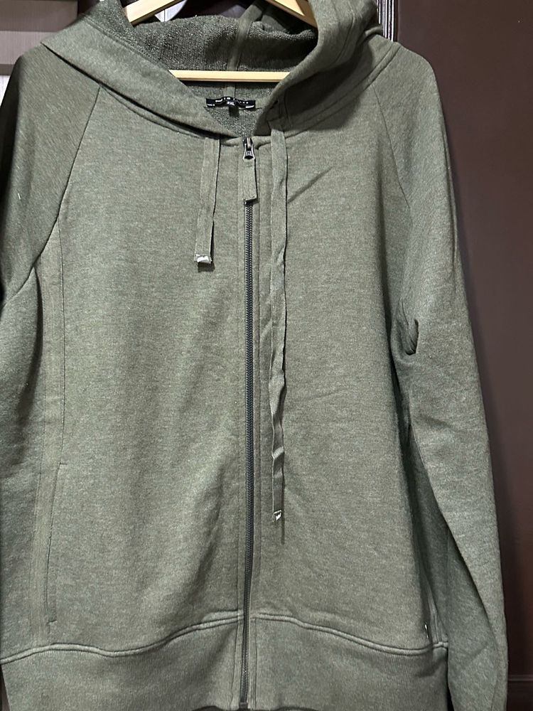 Green Jacket With Hoodie