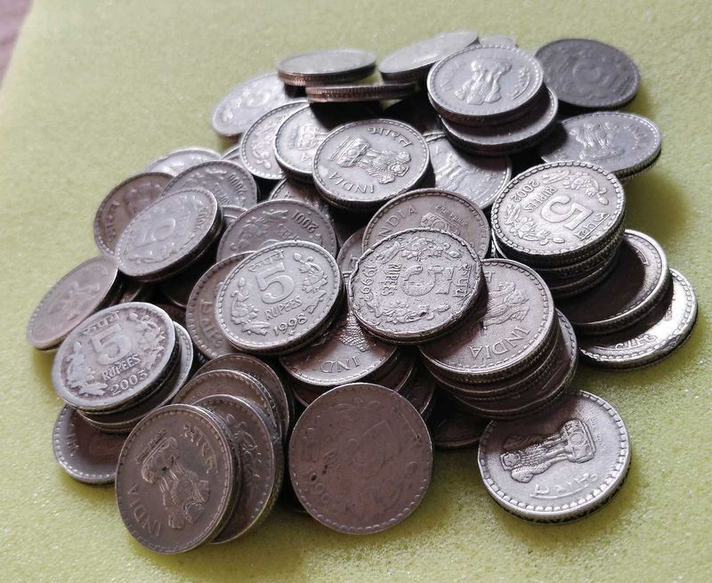 Vintage Indian 5 Rupee Coins - 20 Pcs Set only.