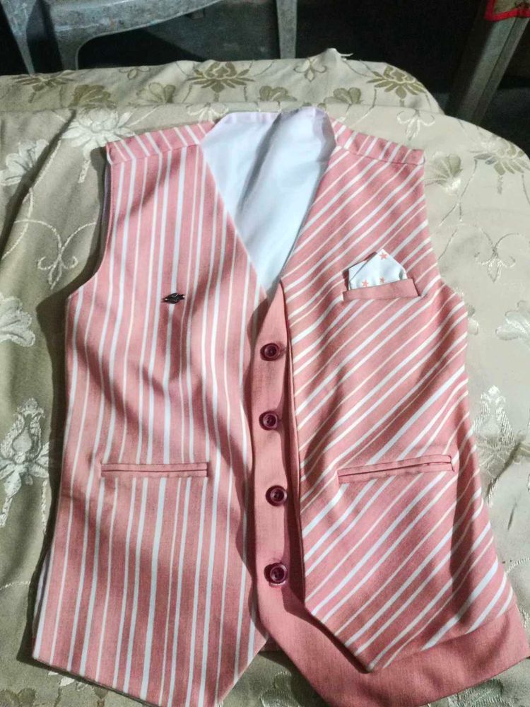 Striped Formal Waistcoat