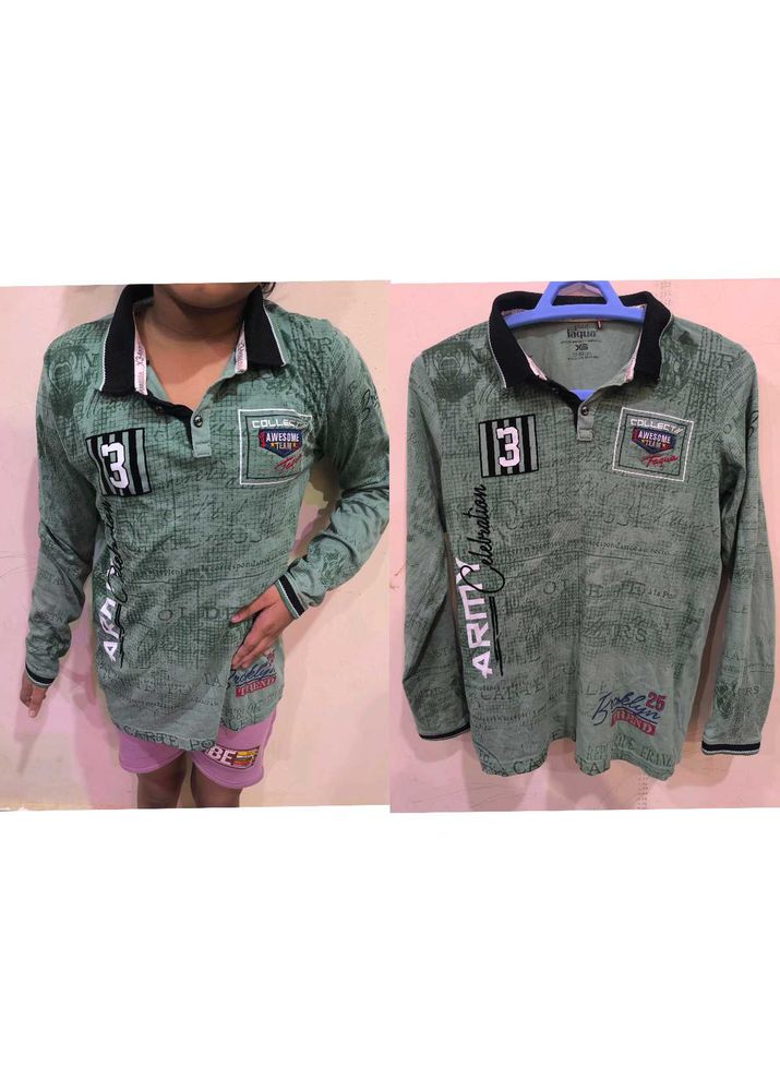 Green Fit Top For Girls