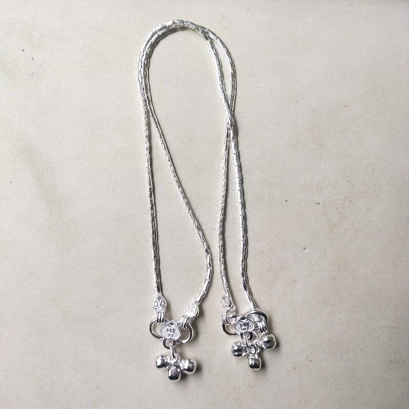 Pure Silver Chain Anklets पायल 1जोडि  For Women