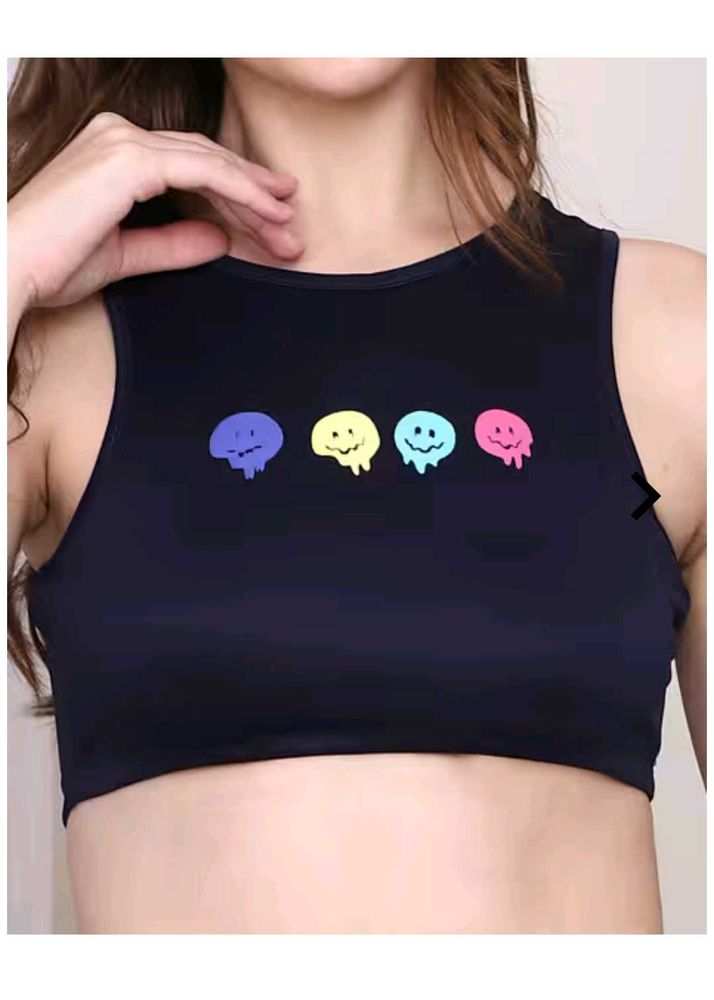 Fun Graphic Print Crop Top