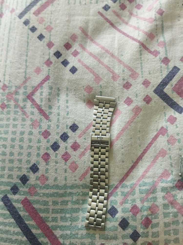 Silver Tone Metal Watch Band