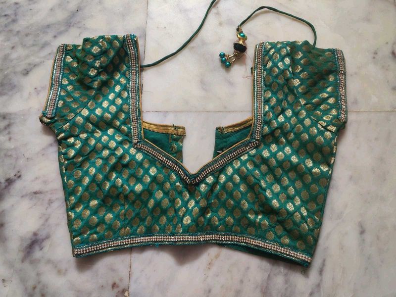 Green &amp; Gold Blouse