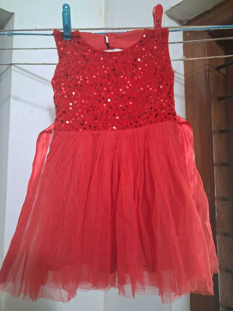 Red Sequin Party Dress