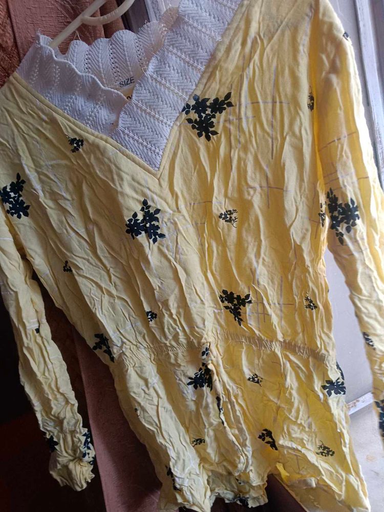 Yellow Floral Top