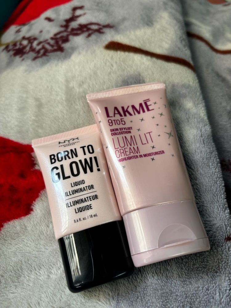Lakme Lumi Cream And NYX Liquid Illuminator