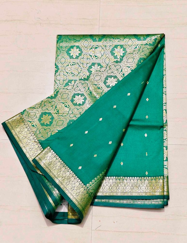 Elegant Green Banarasi Saree