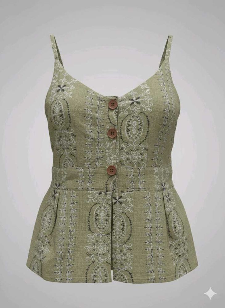 Sage Green Paisley Print Romper💚✨