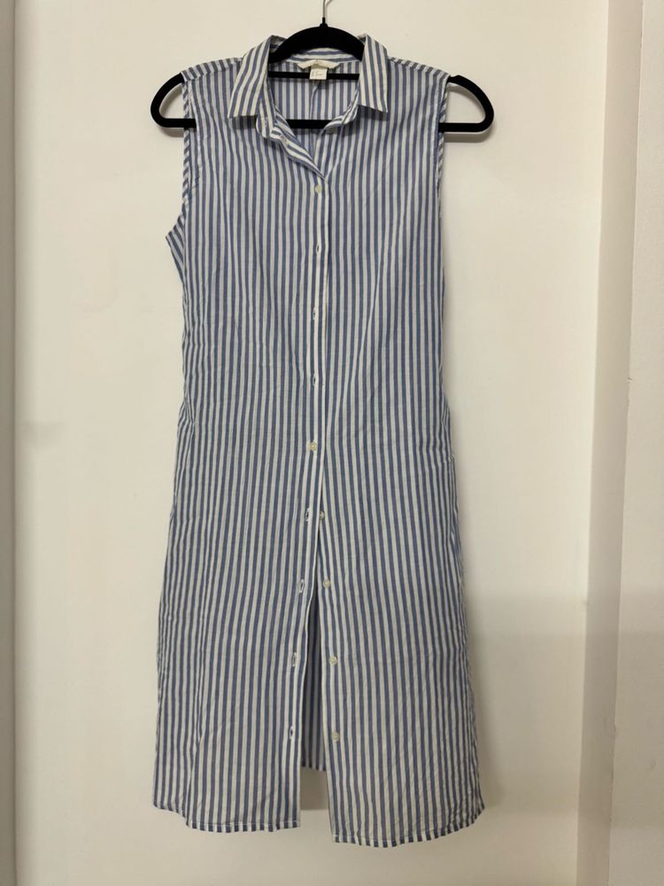 H&amp;M Women Striped Shirt Dress