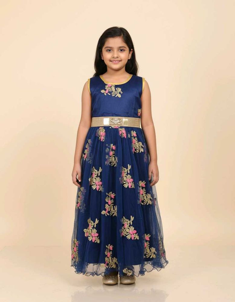 Girls&#39; Navy Floral Dress
