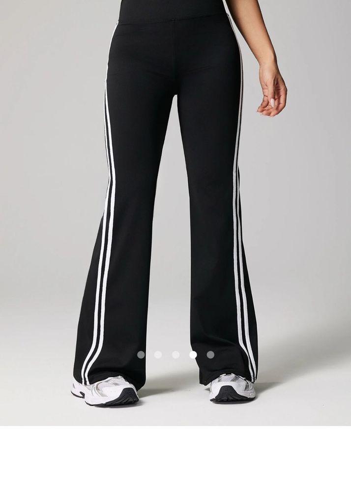Savana Black Gym Flare Pants-New with tag