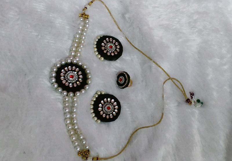 Pearl &amp; Gemstone Jewelry Set