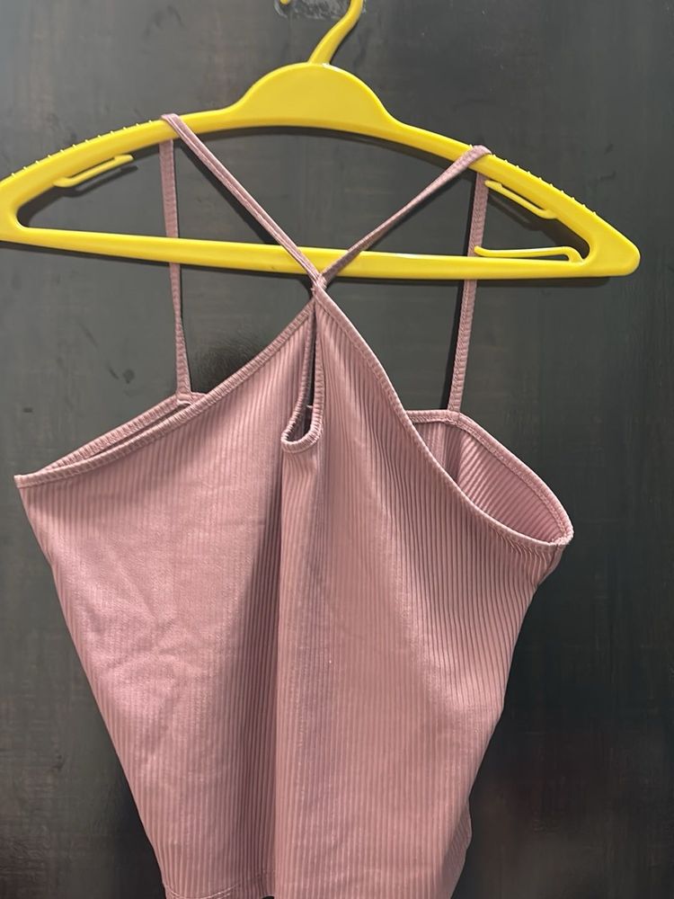 Ribbed Mauve Tank Top