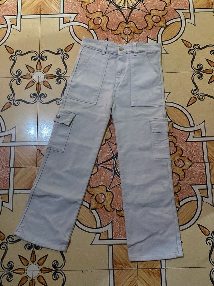 Light Wash Cargo Pants