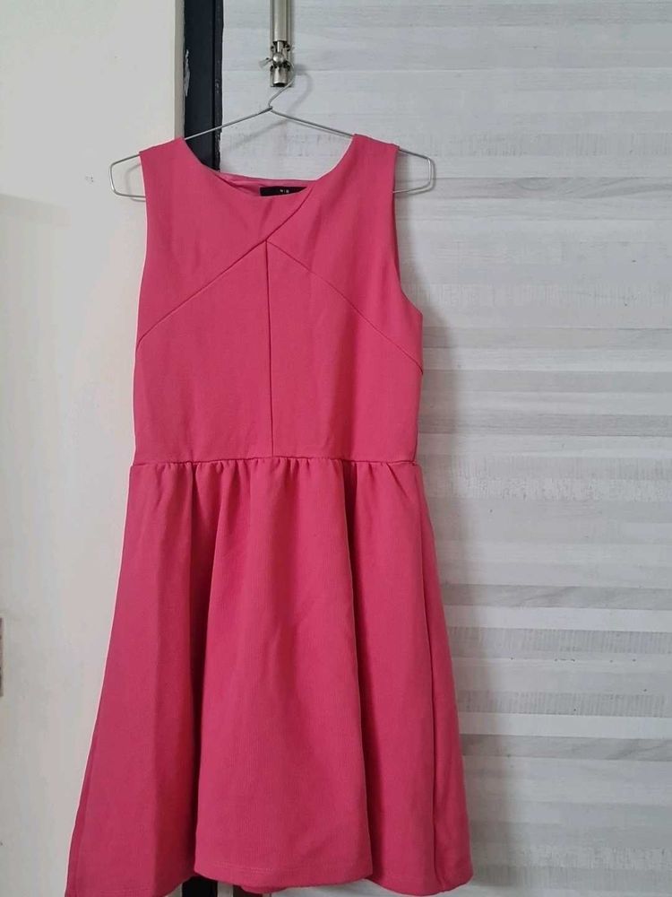 Pink Fit &amp; Flare Dress