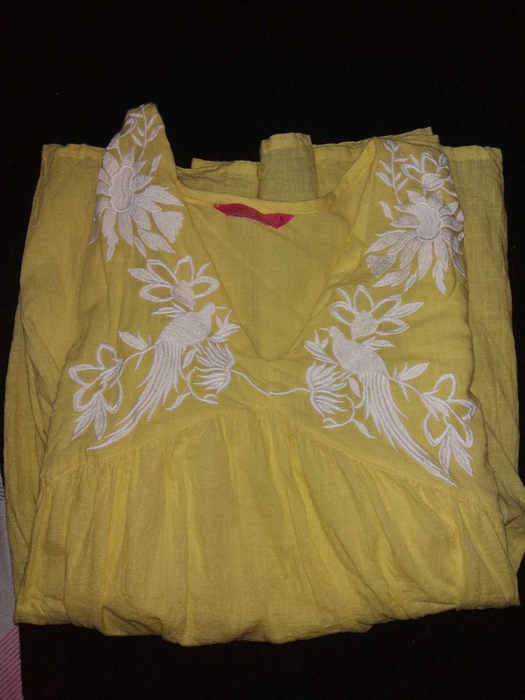 Yellow Ruffled Top
