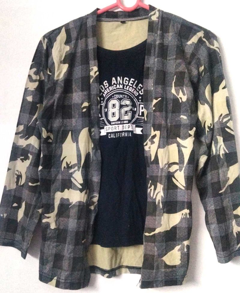 Cool Camo Coat+tshirt🛹💕