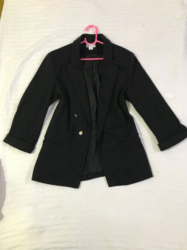 Black Stretchy Blazer Fits S/M