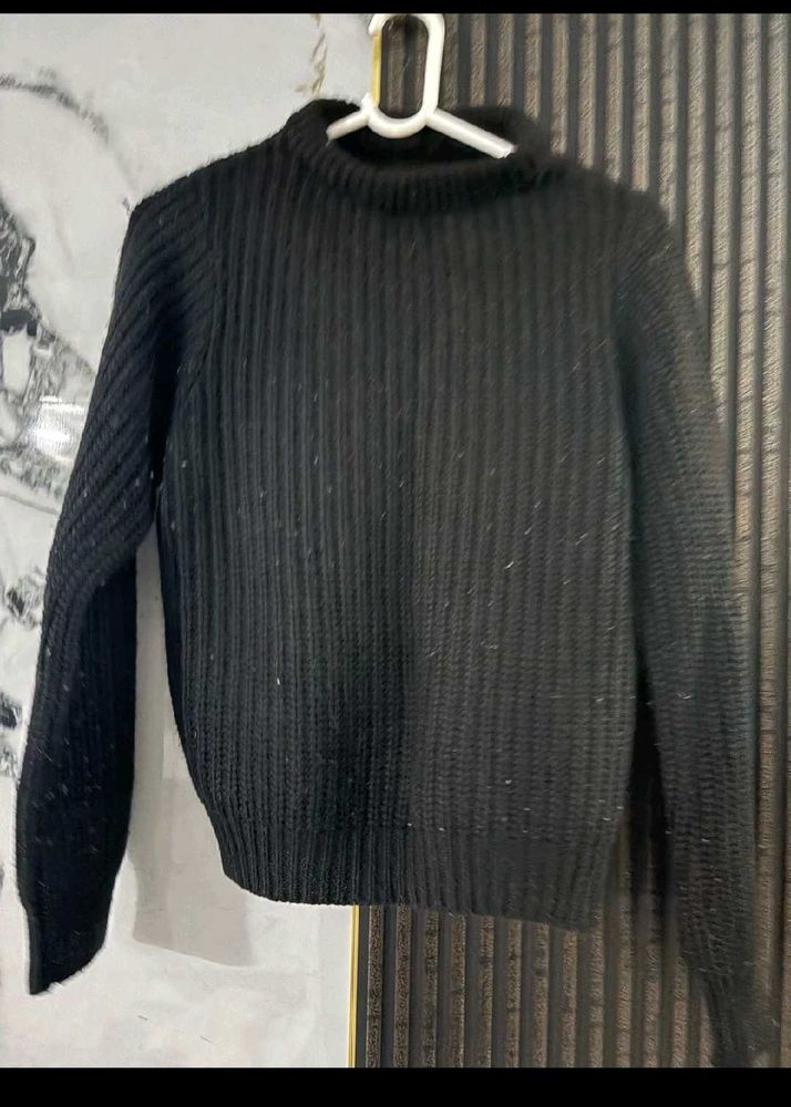Sweater, knitted black for women