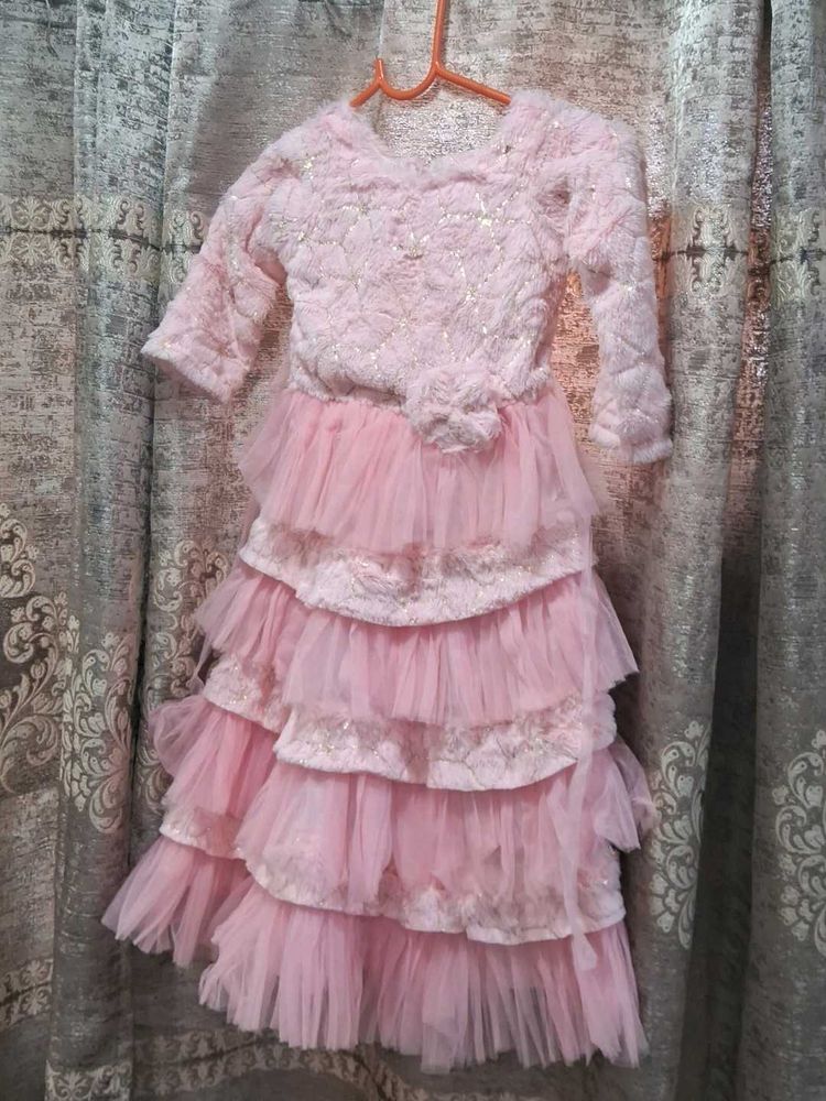 Cute Pink Dress For Girls