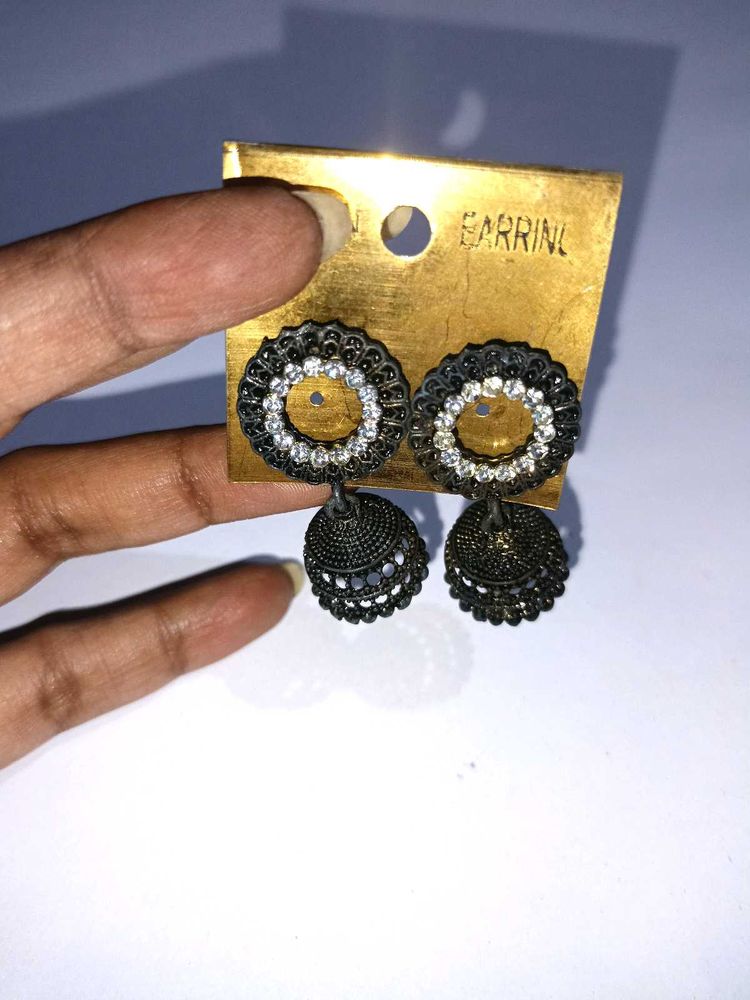 Black Oxidize Jhumka