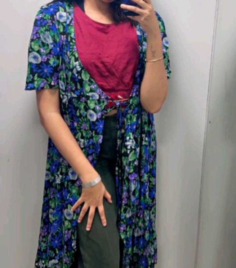 Floral Print Kimono full set