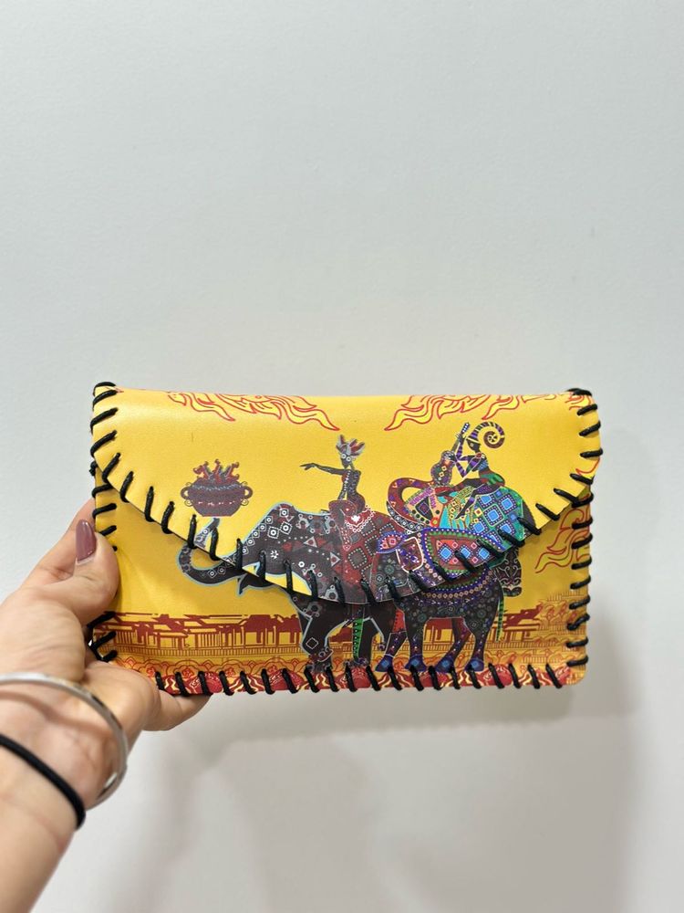 Ethnic Print Clutch