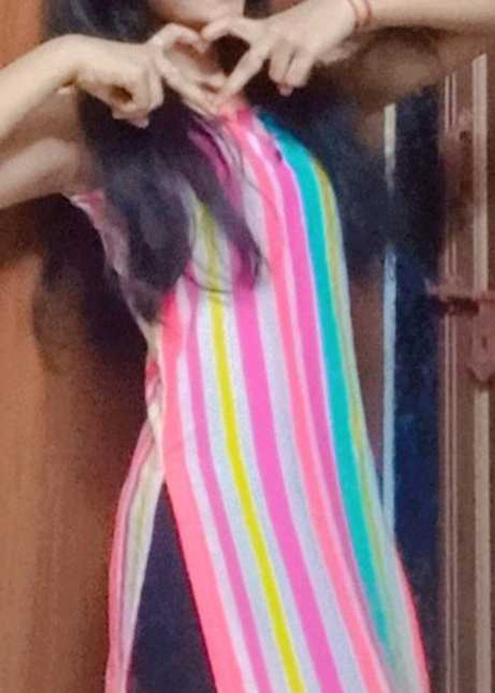 Colorful Striped stitched Kurti