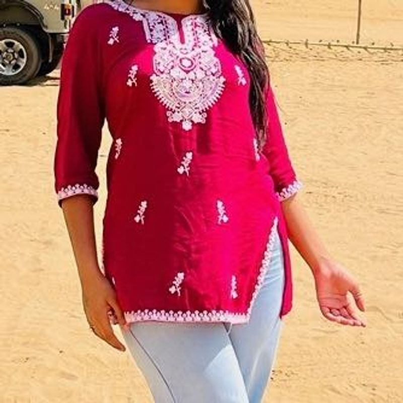 Elegant Embroidered Kurta Top