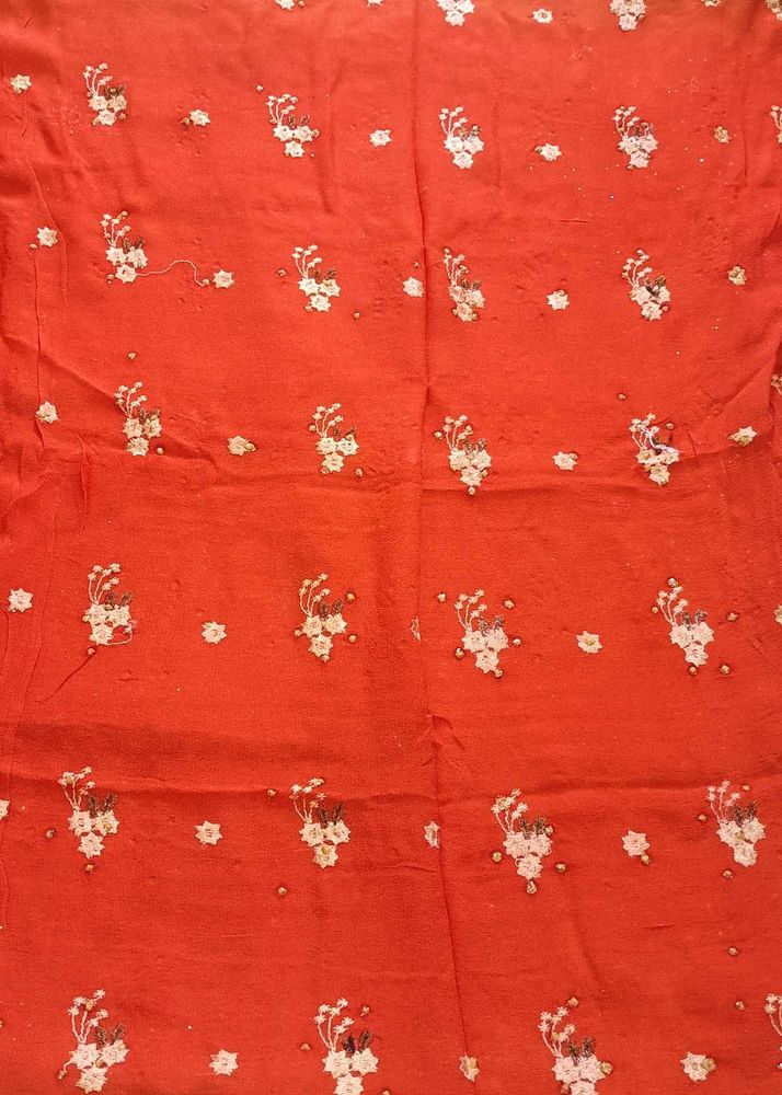 Green &amp; Red Saree